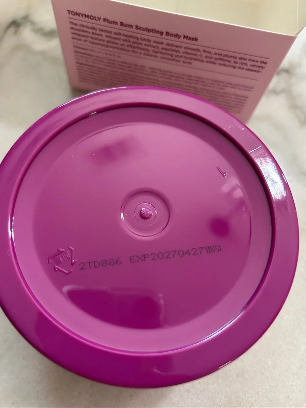 TONYMOLY Plum Bum Sculpting Body Mask Self-heating skin firming treatment-NEW